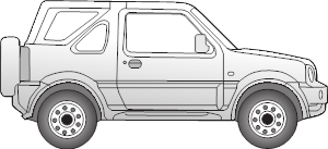 Suzuki Jimny Cabrio 
nur für Fahrzeuge mit NSL im Stoßfänger