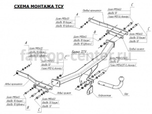 Фаркоп Bosal Russia для RENAULT SCENIC 2 2003-2009. Артикул 1425-A