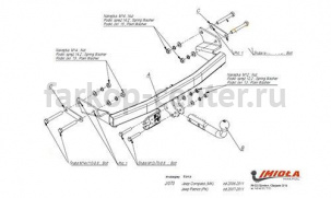 Фаркоп Imiola для JEEP COMPASS 2006-2011. Артикул J-070