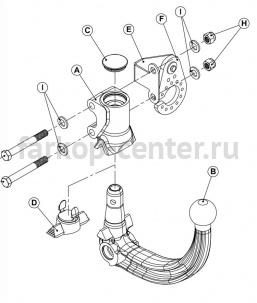 Фаркоп Westfalia для PEUGEOT 3008 2009-2017. Артикул 315158600001