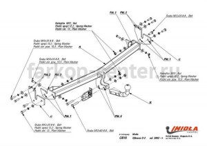 Фаркоп Imiola для PEUGEOT 1007 2005-2009. Артикул C-016