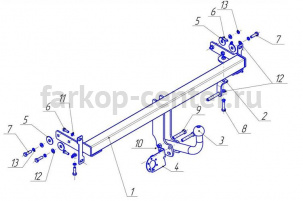 Фаркоп Avtos для HYUNDAI ELANTRA 2000-2006. Артикул HY02