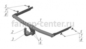 Фаркоп Avtos для FORD C-MAX 2003-2010. Артикул FD19