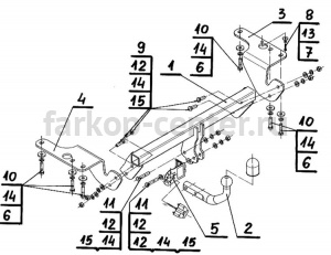 Фаркоп Steinhof для TOYOTA AVENSIS 2009-2019г. Артикул T-096