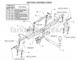 Фаркоп Auto-Hak для SUZUKI GRAND VITARA 2005-2016. Артикул W 24