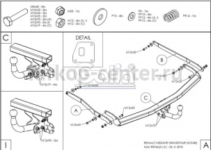 Фаркоп Galia для RENAULT MEGANE 2 2002-2008. Артикул R074A