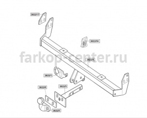 Фаркоп Brink для LAND ROVER FREELANDER 1997-2006. Артикул 382200