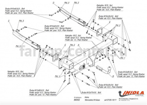 Фаркоп Imiola для MERCEDES-BENZ M-CLASS W164 2005-2012. Артикул M-043