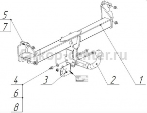 Фаркоп Bosal Russia для BMW X4 F26 2014-2019г. Артикул 4754-A