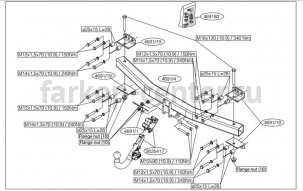 Фаркоп Brink для VOLKSWAGEN TOUAREG 2002-2010. Артикул 469100