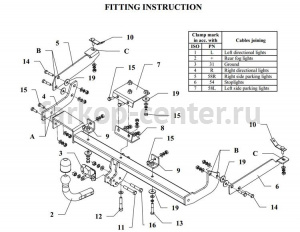 Фаркоп Auto-Hak для CITROEN XSARA 1997-2006. Артикул P 10