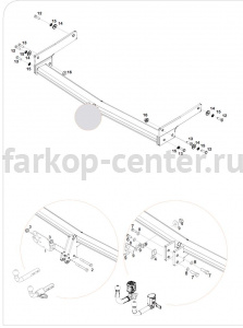Фаркоп Aragon для MAZDA 6 2013-2019г. Артикул E4002CS