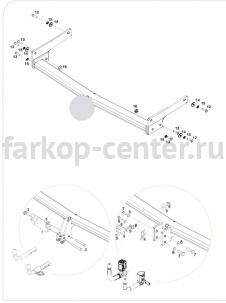 Фаркоп Aragon для MAZDA 6 2013-2019г. Артикул E4002CS