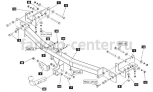 Фаркоп Baltex для HYUNDAI ix55 2009-2013. Артикул 10.2108.12