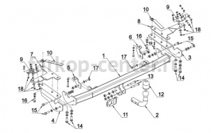 Фаркоп Auto-Hak для TOYOTA COROLLA VERSO 2004-2009. Артикул 0 59