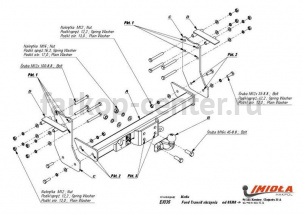 Фаркоп Imiola для FORD TRANSIT 2000-2014. Артикул E-035