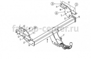 Фаркоп Westfalia для MITSUBISHI PAJERO 2007-2019г. Артикул 340072600001
