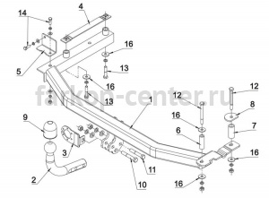 Фаркоп Auto-Hak для HONDA JAZZ 2008-2014. Артикул Y 35