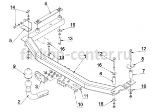 Фаркоп Auto-Hak для HONDA JAZZ 2008-2014. Артикул Y 35