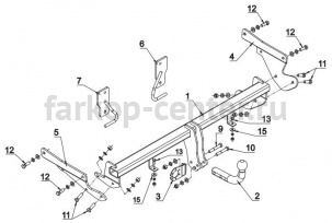 Фаркоп Auto-Hak для MAZDA 3 201-2019г. Артикул M 63