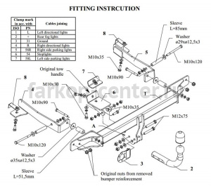 Фаркоп Auto-Hak для HONDA ACCORD 2003-2008. Артикул Y 28