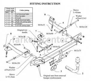Фаркоп Auto-Hak для HONDA ACCORD 2003-2008. Артикул Y 28