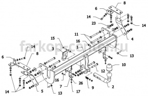 Фаркоп Auto-Hak для CITROEN C4 AIRCROSS 2012-2017. Артикул Z 43