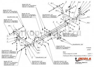 Фаркоп Imiola для CITROEN JUMPER 2006-2019г. Артикул C-030
