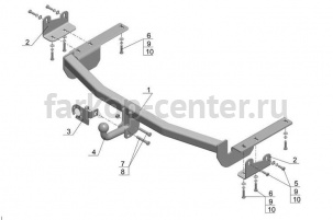 Фаркоп Avtos для LEXUS RX 2003-2009. Артикул LX02