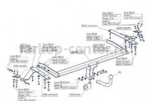 Фаркоп Bosal Russia для TOYOTA AVENSIS 2003-2009. Артикул 3068-A
