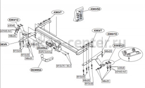 Фаркоп Brink для TOYOTA AVENSIS 2003-2009. Артикул 438300