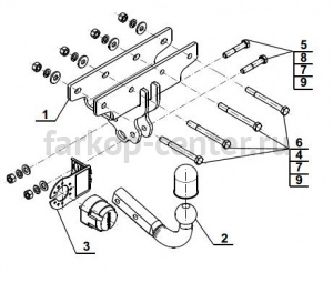 Фаркоп Steinhof для JEEP WRANGLER JK 2007-2018. Артикул J-071