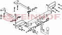 Фаркоп для LAND ROVER RANGE ROVER SPORT. с 2013 г.в.