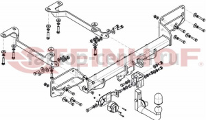 Фаркоп Steinhof для LAND ROVER RANGE ROVER SPORT 2013-2019г. Артикул L-117