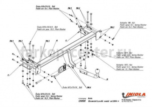 Фаркоп Imiola для CHEVROLET LACETTI универсал 2004-2013. Артикул CH-005