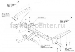 Фаркоп Bosal Russia для HONDA CR-V 2007-2012. Артикул 5531-A