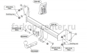 Фаркоп Brink для BMW X3 F25 2010-2017. Артикул 536100