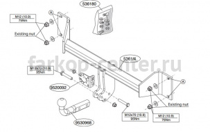 Фаркоп Brink для BMW X3 F25 2010-2017. Артикул 536100