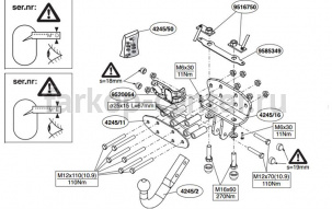 Фаркоп Brink для TOYOTA LAND CRUISER 200 2007-2019г. Артикул 424500