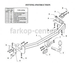 Фаркоп Auto-Hak для NISSAN ALMERA N15 1995-2000. Артикул V 10