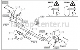 Фаркоп Brink для MITSUBISHI LANCER 2007-2012. Артикул 479500