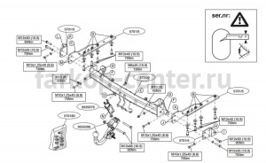 Фаркоп Brink для SUBARU FORESTER 2013-2019г. Артикул 570100