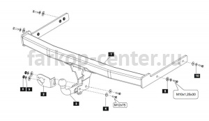 Фаркоп Baltex для SKODA YETI 2009-2014. Артикул 21.1933.12