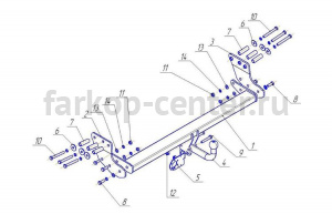 Фаркоп Avtos для VOLVO XC90 2002-2015. Артикул VL01