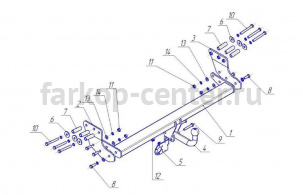 Фаркоп Avtos для VOLVO XC90 2002-2015. Артикул VL01