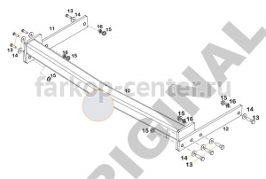 Фаркоп Aragon для VOLKSWAGEN PASSAT B7 2010-2015. Артикул E6702EA