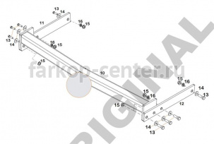 Фаркоп Aragon для VOLKSWAGEN PASSAT B7 2010-2015. Артикул E6702EA