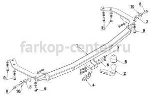 Фаркоп Auto-Hak для TOYOTA AVENSIS VERSO 2001-2009. Артикул 0 49