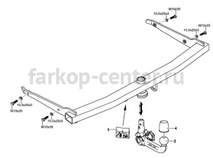 Фаркоп Westfalia для AUDI Q3 2011-2019г. Артикул 305423600001