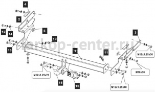 Фаркоп Baltex для MAZDA CX-5 2011-2017. Артикул 12.9010.12